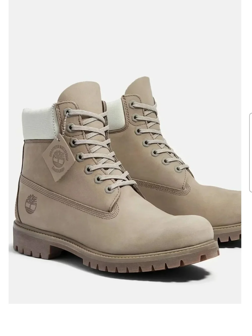 Timberland Men's Tan/Natural Leather Lace-Up Work Boot
